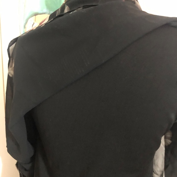 Hanna Nicole New with tag Black floral print Sleeveless Shawl Dress Size S. - Picture 5 of 12